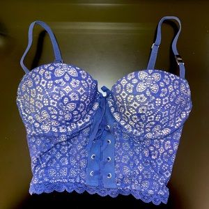 Victoria’s Secret blue bustier. Size 32c. Never worn